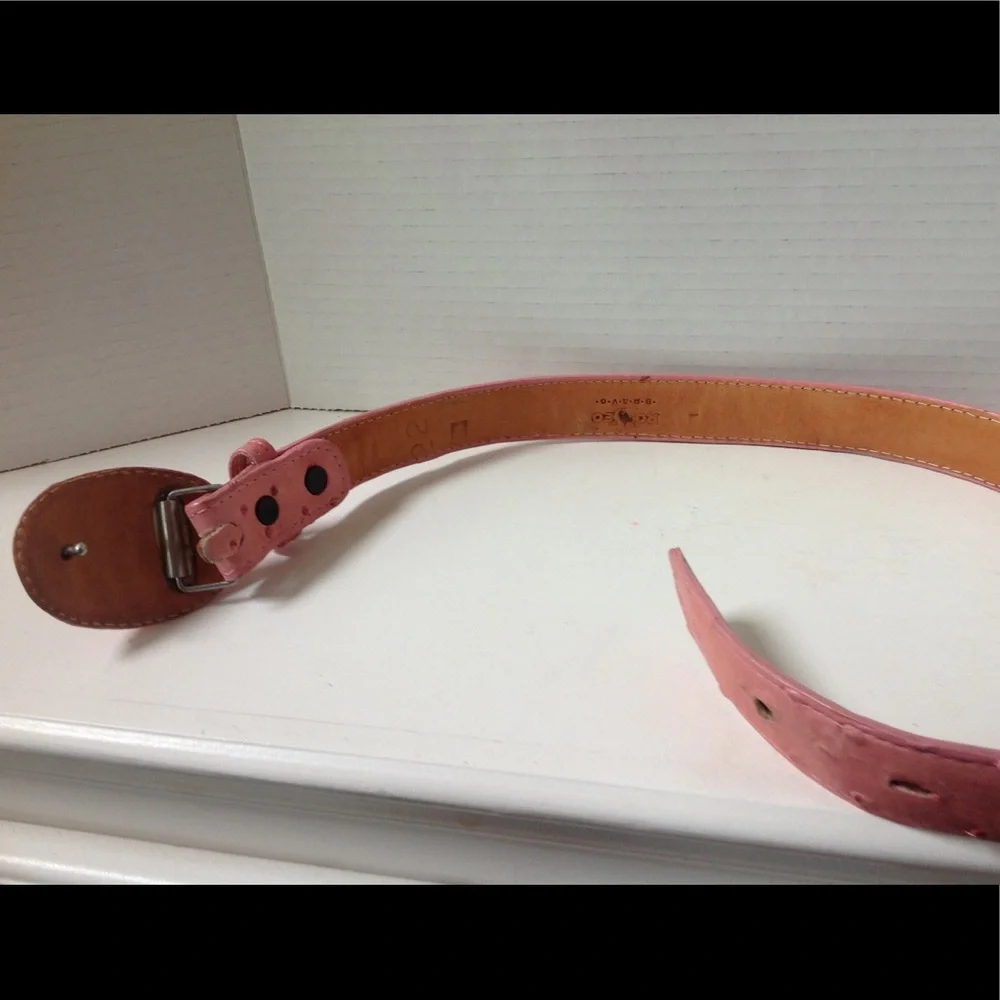 Vintage Rodeo Bravo Pink Croco Leather Belt Buckle